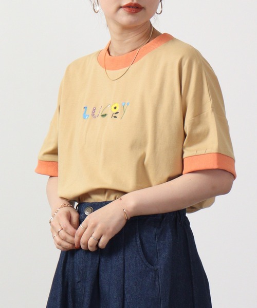 EMAGO LUCKYロゴ刺繍5分袖Tシャツ（Tシャツ/カットソー）｜Emago（イマゴ）