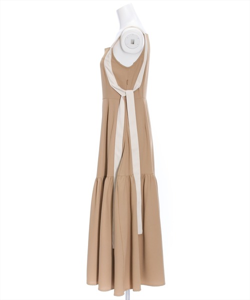 clear（クリア）の「配色ショルダーリボンワンピース （ワンピース・レディース・アイボリー/ブルー/ベージュ・F）」の10枚目の写真