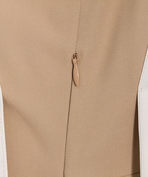 clear（クリア）の「配色ショルダーリボンワンピース （ワンピース・レディース・アイボリー/ブルー/ベージュ・F）」の4枚目の写真