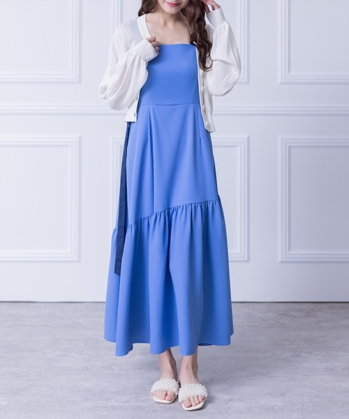 clear（クリア）の「配色ショルダーリボンワンピース （ワンピース・レディース・アイボリー/ブルー/ベージュ・F）」の15枚目の写真