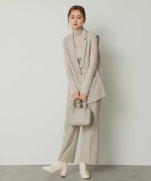 SENSE OF PLACE by URBAN RESEARCH（センスオブプレイスバイアーバンリサーチ）の「ラメシアーハイネックトップ（Tシャツ/カットソー・レディース・ライトベージュ/チャコールグレー/グリーン・ONE）」の11枚目の写真