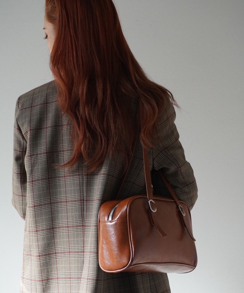 Port（ポート）の「【 Jelly moo / ジェリームー 】ロングハンドル ボストンバッグ（ハンドバッグ・レディース・ブラウン/ブラック/アイボリー・FREE）」の13枚目の写真