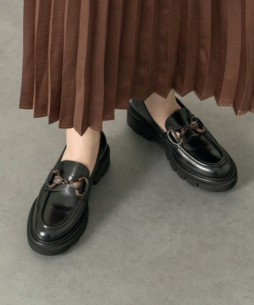 Luca Grossi】ワントーンビットローファー(L31617)（ローファー