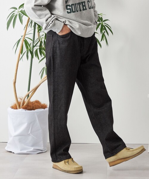 SHIPS any（シップス エニィ）の「【SHIPS any別注】BROOKLYN OVERALLS : レギュラーフィット デニムパンツ◇（デニムパンツ・メンズ・オフホワイト/ネイビー/ブラック・LARGE/X-SMALL/MEDIUM/SMALL）」の6枚目の写真