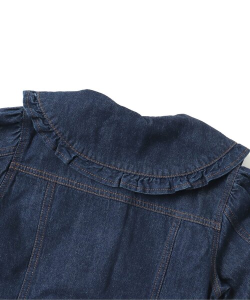 apres les cours（アプレレクール）の「【WEB限定】 衿付きデニムジャケット（デニムジャケット・キッズ・インディゴブルー・130/110/120/90/140/100/80）」の8枚目の写真