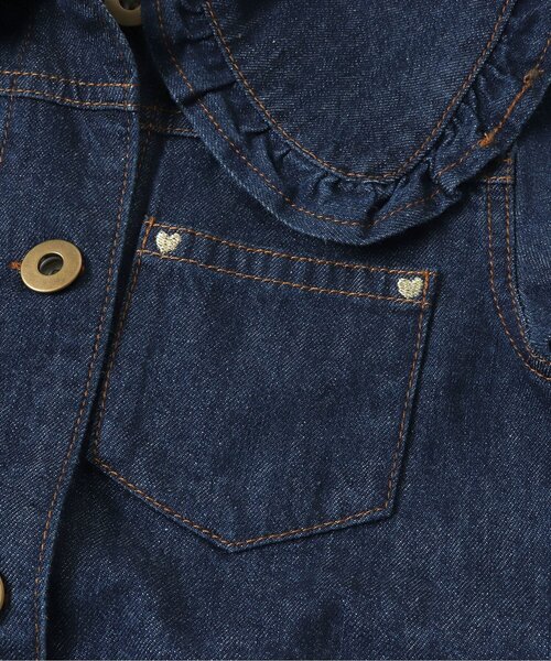 apres les cours（アプレレクール）の「【WEB限定】 衿付きデニムジャケット（デニムジャケット・キッズ・インディゴブルー・130/110/120/90/140/100/80）」の9枚目の写真