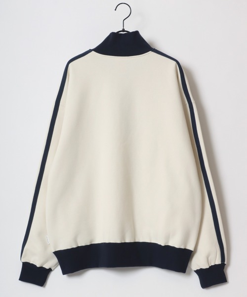 【セール】BEN DAVIS/ベンデイビス LINE HALF ZIP/オーバーサイズ 裏起毛 ロゴ ワンポイント刺繍 ハーフジップ スウェット トレーナー/ラインジャージ（スウェット）｜BEN DAVIS（ベンデイビス）