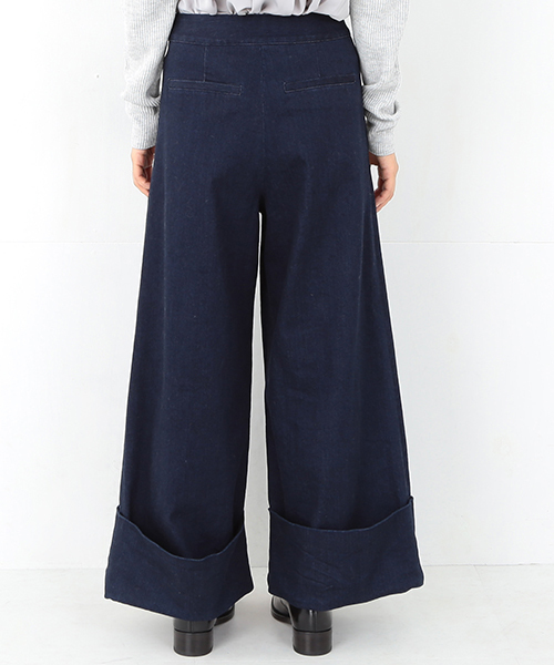 Ray BEAMS（レイビームス）の「■Ray BEAMS / ワイド ダブルカフス デニムパンツ（デニムパンツ・レディース・インディゴブルー・0/1）」の6枚目の写真
