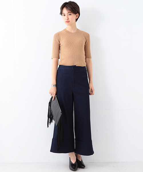 Ray BEAMS（レイビームス）の「■Ray BEAMS / ワイド ダブルカフス デニムパンツ（デニムパンツ・レディース・インディゴブルー・0/1）」の17枚目の写真