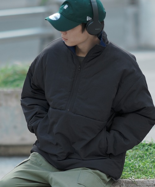 improves（インプローブス）の「【UAU】エコダウン ハーフジップパフジャケット（ダウンジャケット/コート・メンズ・ホワイト/カーキ/ブラック・LARGE/MEDIUM）」の8枚目の写真