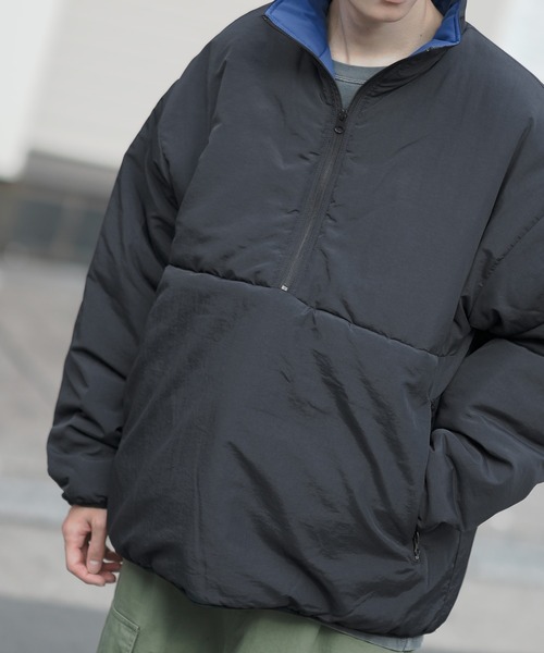 improves（インプローブス）の「【UAU】エコダウン ハーフジップパフジャケット（ダウンジャケット/コート・メンズ・ホワイト/カーキ/ブラック・LARGE/MEDIUM）」の9枚目の写真