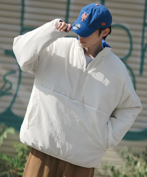 improves（インプローブス）の「【UAU】エコダウン ハーフジップパフジャケット（ダウンジャケット/コート・メンズ・ホワイト/カーキ/ブラック・LARGE/MEDIUM）」の4枚目の写真