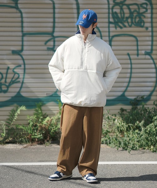 improves（インプローブス）の「【UAU】エコダウン ハーフジップパフジャケット（ダウンジャケット/コート・メンズ・ホワイト/カーキ/ブラック・LARGE/MEDIUM）」の6枚目の写真