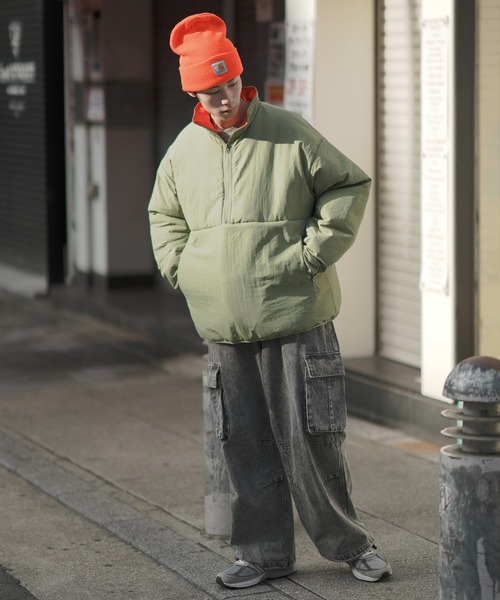 improves（インプローブス）の「【UAU】エコダウン ハーフジップパフジャケット（ダウンジャケット/コート・メンズ・ホワイト/カーキ/ブラック・LARGE/MEDIUM）」の16枚目の写真