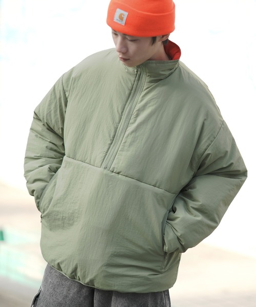 セール】【UAU】エコダウン ハーフジップパフジャケット（ダウン