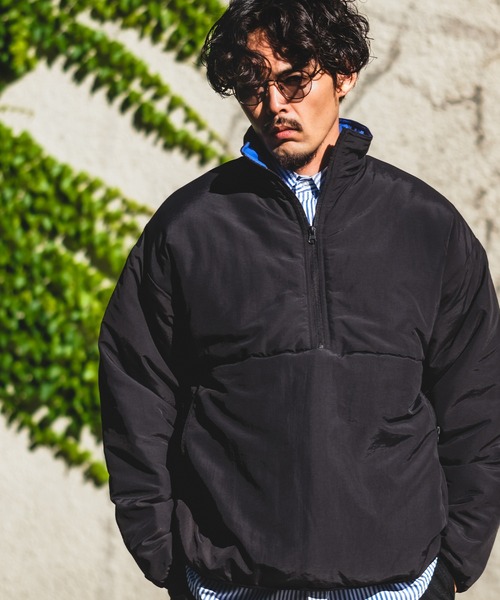 セール】【UAU】エコダウン ハーフジップパフジャケット（ダウン