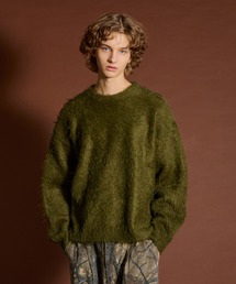 WOOL MIXED PERM SHAGGY KNIT /ウールミックスパーマシャギーニット