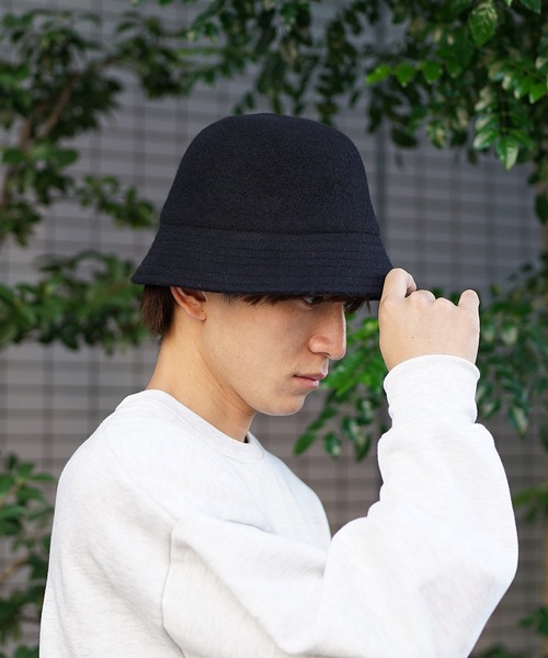 MinoriTY(マイノリティ)の「【MinoriTY】ウール縮絨バケットハット フェルト 帽子 メンズ ウィメンズ(ハット・メンズ・ブラック・FREE)」の4枚目の写真