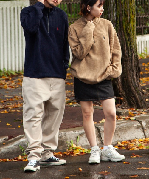 U.S. POLO ASSN.(ユーエスポロアッスン)の「【U.S.POLOASSN.】 7G あぜ編みハーフジップニット(ニット/セーター・レディース・ベージュ/ネイビー/アイボリー/イエロー/グリーン・MEDIUM/LARGE/X-LARGE)」の20枚目の写真