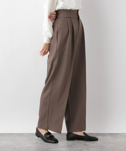 GLOBAL WORK(グローバルワーク)の「ウールライクストレッチワイドパンツ/MATINEE LINE/981912(その他パンツ・レディース・杢グレー/モカ/その他・LARGE/MEDIUM/SMALL)」の22枚目の写真