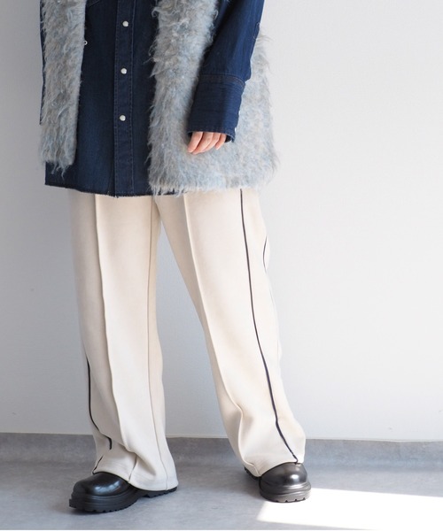 cepo(セポ)の「カットスウェードラインパンツ(その他パンツ・レディース・オフホワイト/チャコール/ブルー・M)」の21枚目の写真