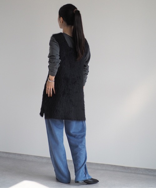 cepo(セポ)の「カットスウェードラインパンツ(その他パンツ・レディース・オフホワイト/チャコール/ブルー・M)」の17枚目の写真