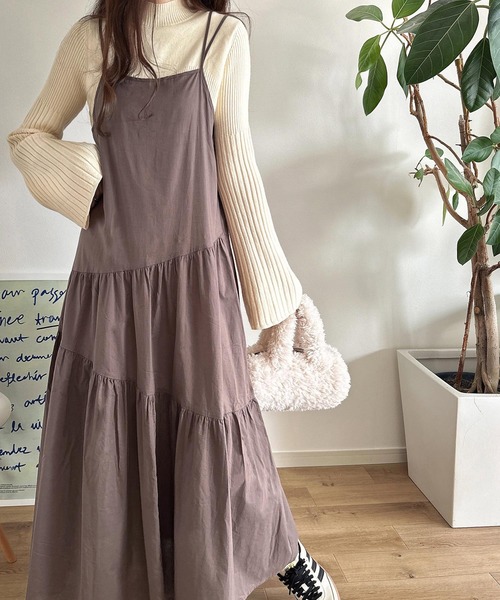 セール】後ろ姿もレディな印象。綿100%バッククロスフレアワンピース