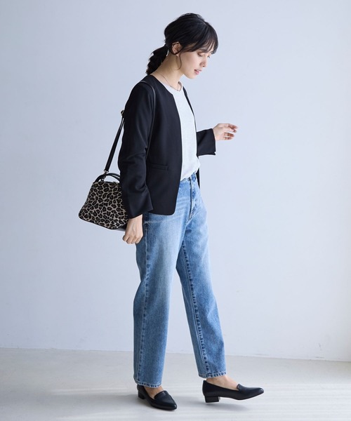 ★未着用・美品★GLOBAL WORK スゴラクストレッチノーカラージャケットM GLOBAL WORK（グローバルワーク）の「スゴラクストレッチカット