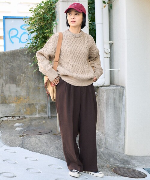 ウーリー タックワイドパンツ（スラックス）｜FREAK'S STORE