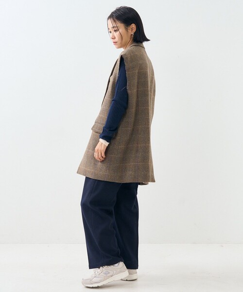 FREAK'S STORE(フリークスストア)の「ウーリー タックワイドパンツ(スラックス・レディース・ネイビー/グレー/ブラウン・SMALL/MEDIUM)」の17枚目の写真