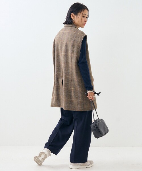 FREAK'S STORE(フリークスストア)の「ウーリー タックワイドパンツ(スラックス・レディース・ネイビー/グレー/ブラウン・SMALL/MEDIUM)」の18枚目の写真