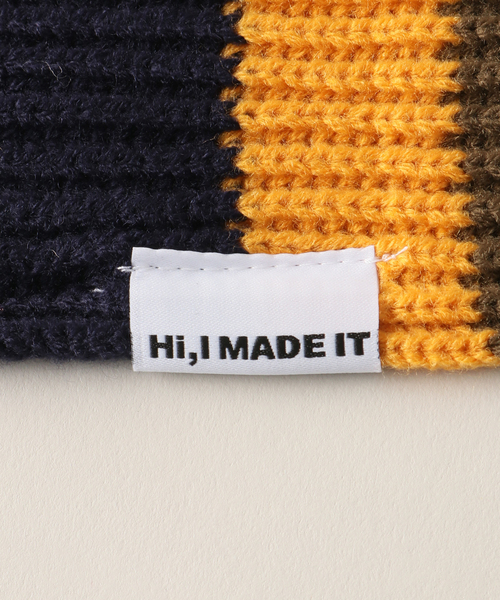 B.C STOCK(ベーセーストック)の「ニットマルチボーダーマフラー(マフラー・レディース・ネイビー/アイボリー・FREE)」の6枚目の写真