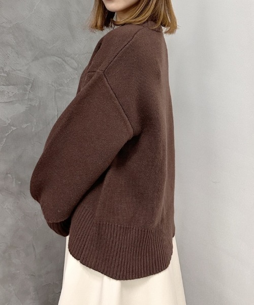 anuans（アニュアンス）の「ダブルフェイスクルーネックニットプルオーバー（ニット/セーター・レディース・アイボリー/グレー/ブラウン・FREE）」の21枚目の写真