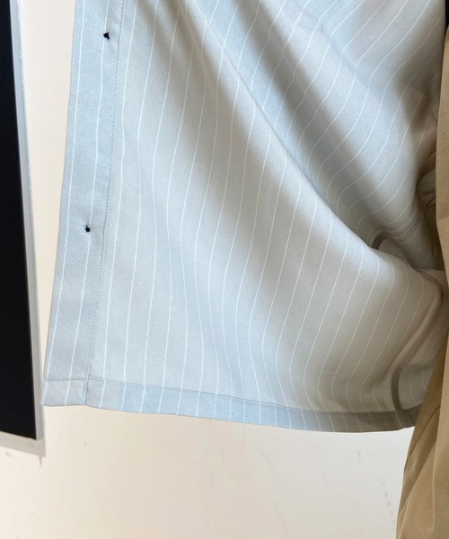 SANTA CRUZ(サンタクルーズ)の「【ムラサキスポーツ限定】SANTACRUZ/サンタクルーズ 長袖シャツ ワークシャツ ストライプ柄 502241202(シャツ/ブラウス・メンズ・ライトベージュ/グレイッシュブルー・L/XL/M)」の11枚目の写真