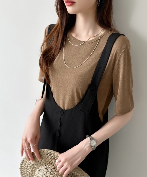 COCOMOMO(ココモモ)の「ロングシーズン使える スラブシアートップス カットソー 長袖 シアートップス シアーロンT レイヤードトップス シアーインナー スラブ シアー トップス UV対策 春服 夏服 秋服(Tシャツ/カットソー・レディース・ホワイト/ピンク/ライトグレー/ホワイト系その他/ミント/ブルー系その他/スカイブルー/オリーブ/ブラック/ピンク系その他/グレー系その他/ブラック系その他/ダークグレー/オレンジ系その他/チェリーピンク/ブラウン系その他/ブラウン系/ライトブルー/ベージュ系その他/ライトグレー系/ピンク系/パープル系その他/シルバーグレー/ブラウン/ブルー系/ベージュ/パープル/モカ/オレンジ・L/M/S)」の13枚目の写真