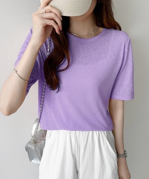 おもち　定価2万　フミエタナカ　総柄　シャツ　カットソー　シアーロング FUMIE TANAKA（フミエタナカ）の「【FUMIE=TANAKA/フミエタナカ