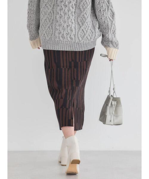 AMERICAN HOLIC（アメリカンホリック）の「バイパチジャガードニットタイトスカート（スカート・レディース・B/A・M/S/L）」の10枚目の写真