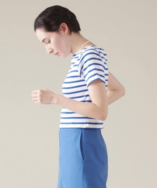 Armor lux(アルモーリュックス)の「【Armor-lux/アルモリュクス】チビ ブルトンシャツ半袖(Tシャツ/カットソー・レディース・ブルー/ネイビー・2)」の3枚目の写真