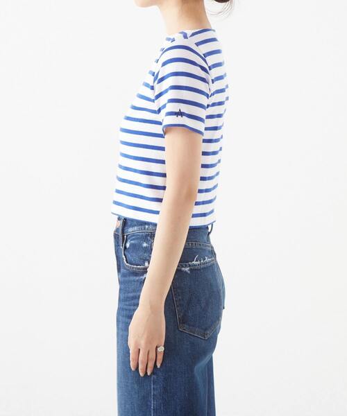 Armor lux(アルモーリュックス)の「【Armor-lux/アルモリュクス】チビ ブルトンシャツ半袖(Tシャツ/カットソー・レディース・ブルー/ネイビー・2)」の9枚目の写真