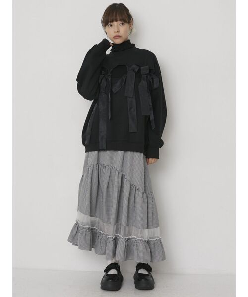 merry jenny（メリージェニー）の「リボンでつないだトレーナー（スウェット・レディース・ブラック/ブルー/アイボリー・FREE）」の22枚目の写真