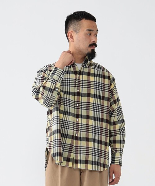 BEAMS PLUS(ビームスプラス)の「BEAMS PLUS / マドラス ボタンダウン シャツ クラシックフィット(シャツ/ブラウス・メンズ・ブラウン/イエロー/オリーブ・M/L/S/XL)」の10枚目の写真