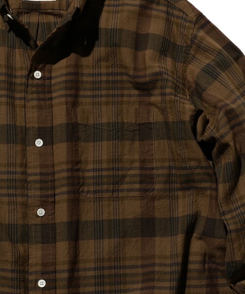 BEAMS PLUS(ビームスプラス)の「BEAMS PLUS / マドラス ボタンダウン シャツ クラシックフィット(シャツ/ブラウス・メンズ・ブラウン/イエロー/オリーブ・M/L/S/XL)」の14枚目の写真