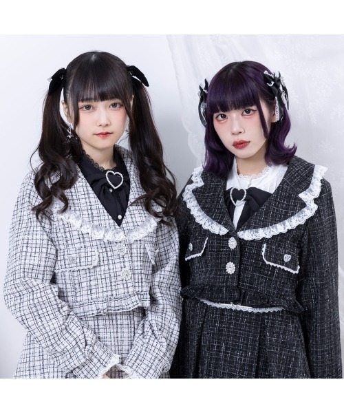 セール】キラキラビジューツイードジャケット（その他アウター