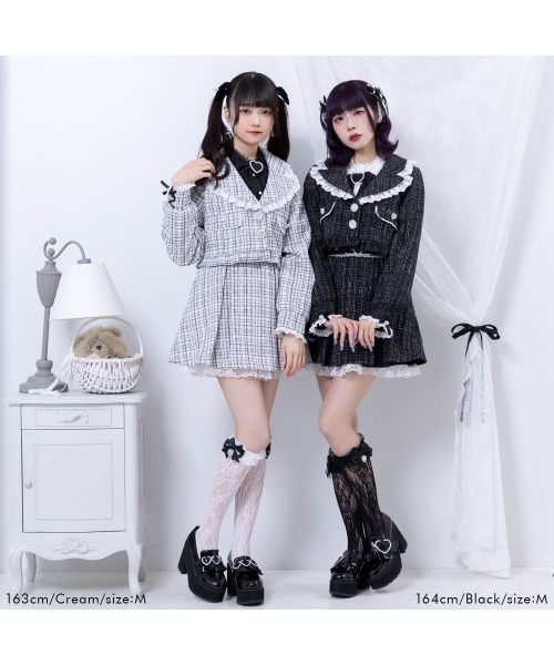 セール】キラキラビジューツイードジャケット（その他アウター