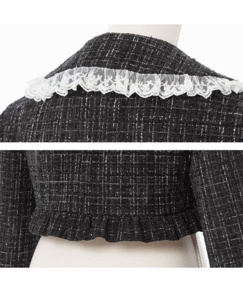 セール】キラキラビジューツイードジャケット（その他アウター