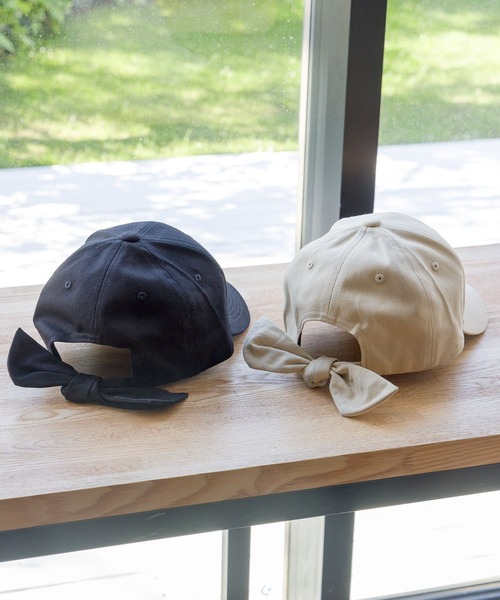 Andemiu（アンデミュウ）の「デオドラントバックリボンキャップ104287（キャップ・レディース・ブラック/ベージュ・FREE）」の7枚目の写真