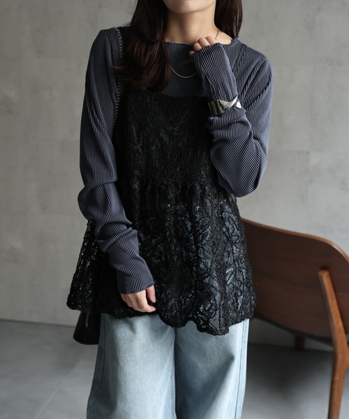 セール】【選べる】オーガンジーレースキャミ / ビスチェ