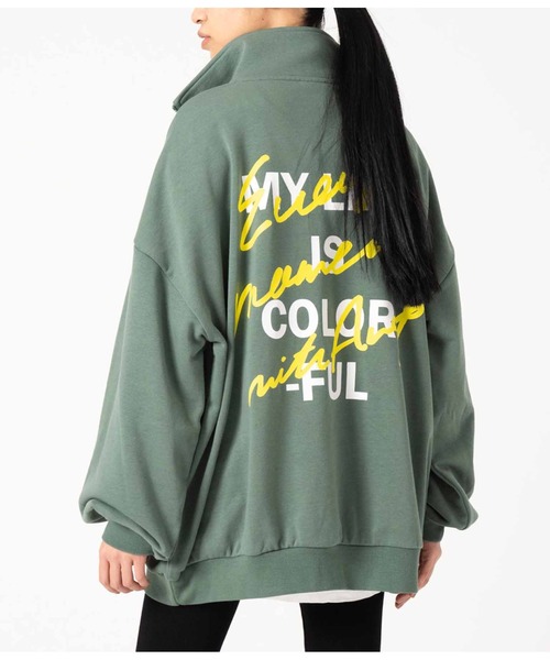 AWAY DAYS】スウェットハーフジップトップ あらき D&T ジップアップ