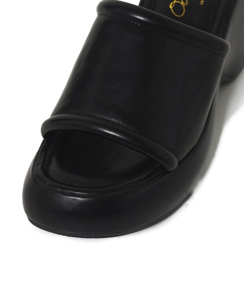 w closet（ダブルクローゼット）の「厚底ミュールサンダル（サンダル・レディース・ピンク/オフホワイト/ブラック・M/L）」の5枚目の写真