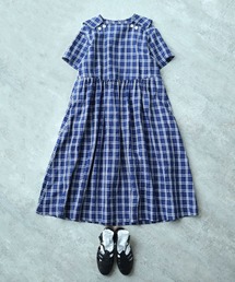 bulle de savon（ビュルデサボン）の「Linen check セーラー